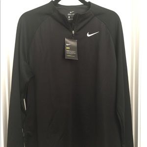 Nike Dri-Fit Black Long Sleeve 1/2 Zip Pullover